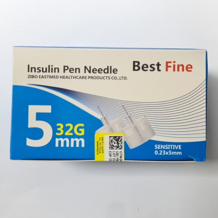 f4jui6p25GlrdsTuQkw7DZE5ynKCI9VFM957wK5UjoQwRTDUfe.jpg_800X800X70 سوزن قلم انسولین بست فاین 5 میلی متر 100 عددی - Image 1