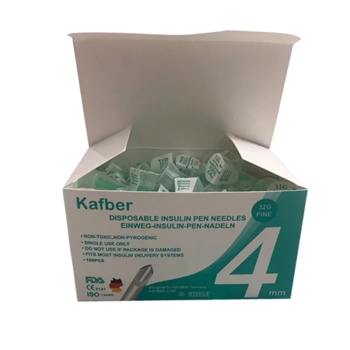 سر سوزن قلم انسولین کافبر Kafber مدل 4mm بسته 100 عددی انقضا 2029 - Image 2