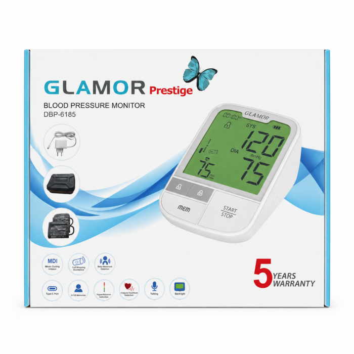 فشارسنج بازویی دیجیتال و سخنگو گلامور مدل DBP-6185 - Image 1